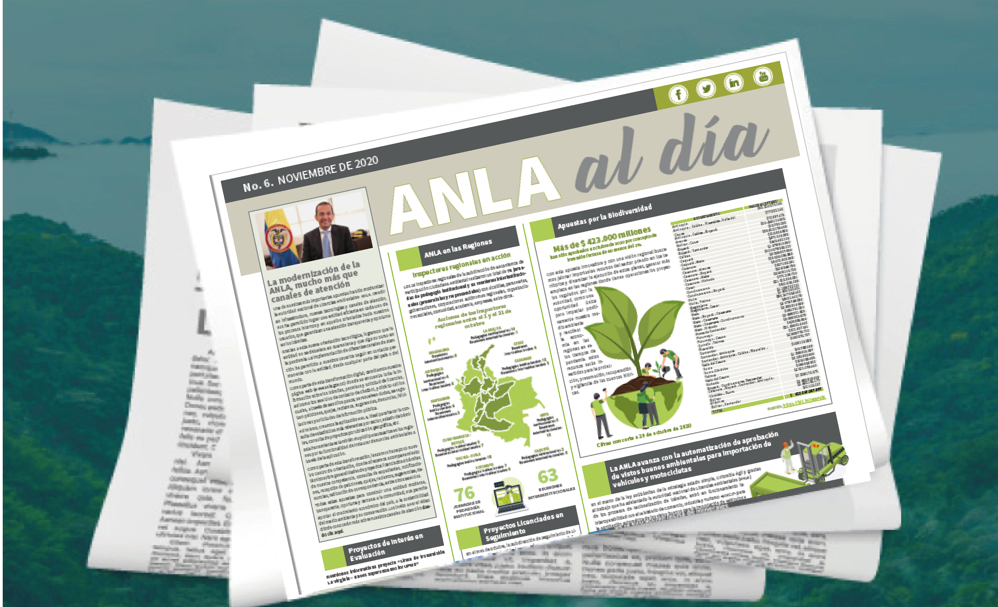 Ingrese a ver la edición número 6 del boletín ANLA al día